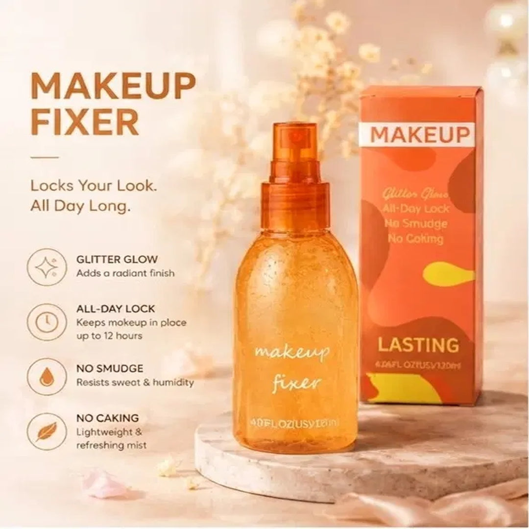Glow Lock All-Day Makeup Fixer – Glitter Glow Setting Mist (pack of one)